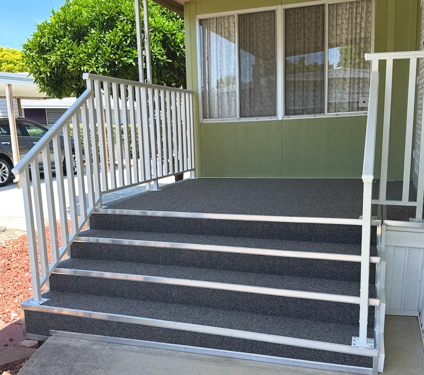 Front steps and landing