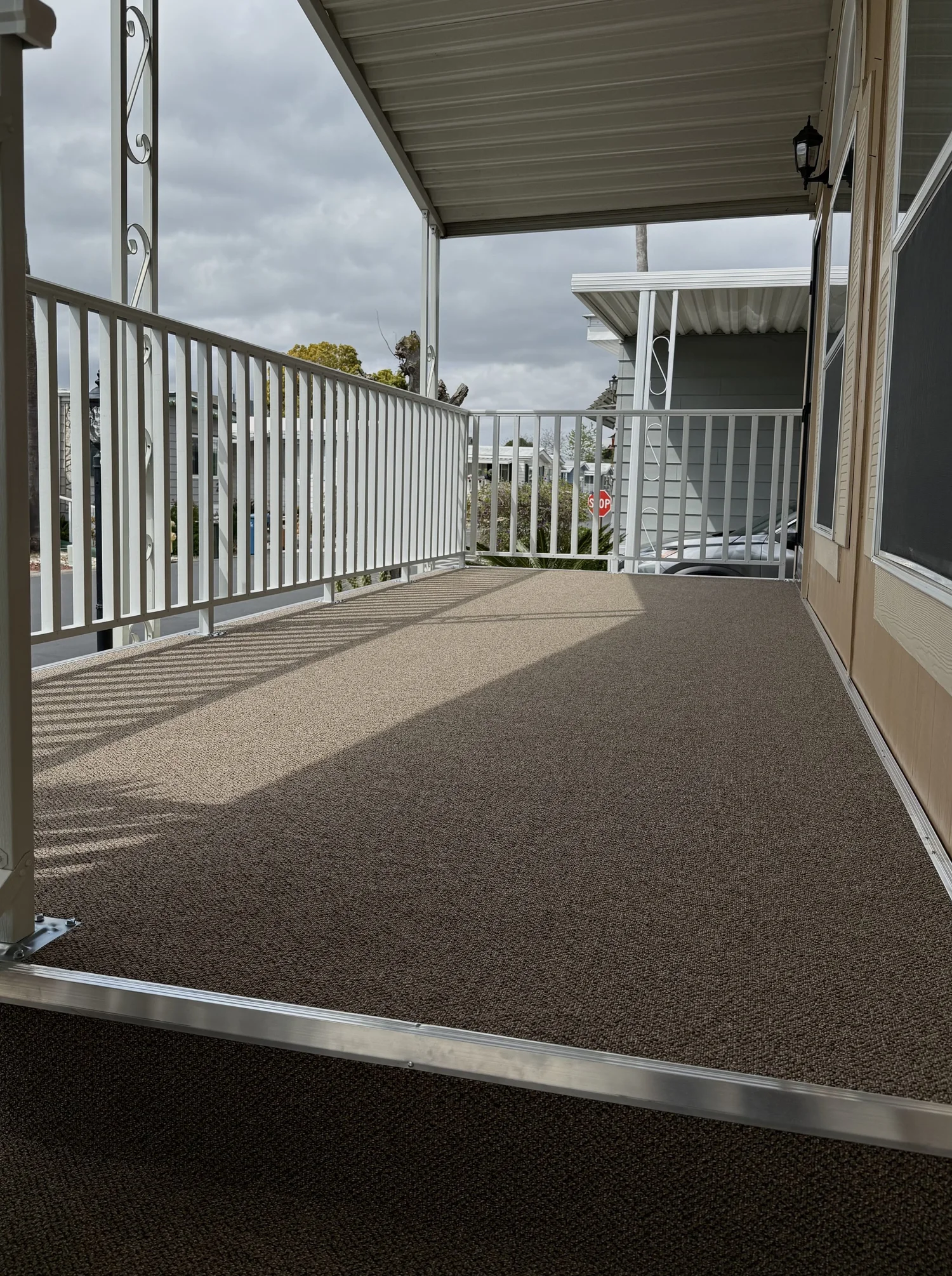 Covered porch deck