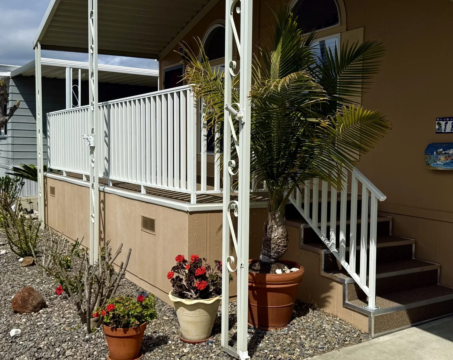 Porch railing and exterior
